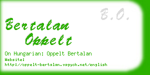 bertalan oppelt business card